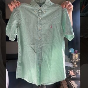 Ralph Lauren Green striped short sleeve